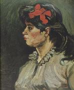 Vincent Van Gogh Portrait of a Woman with rde Ribbon (nn04) Sweden oil painting artist